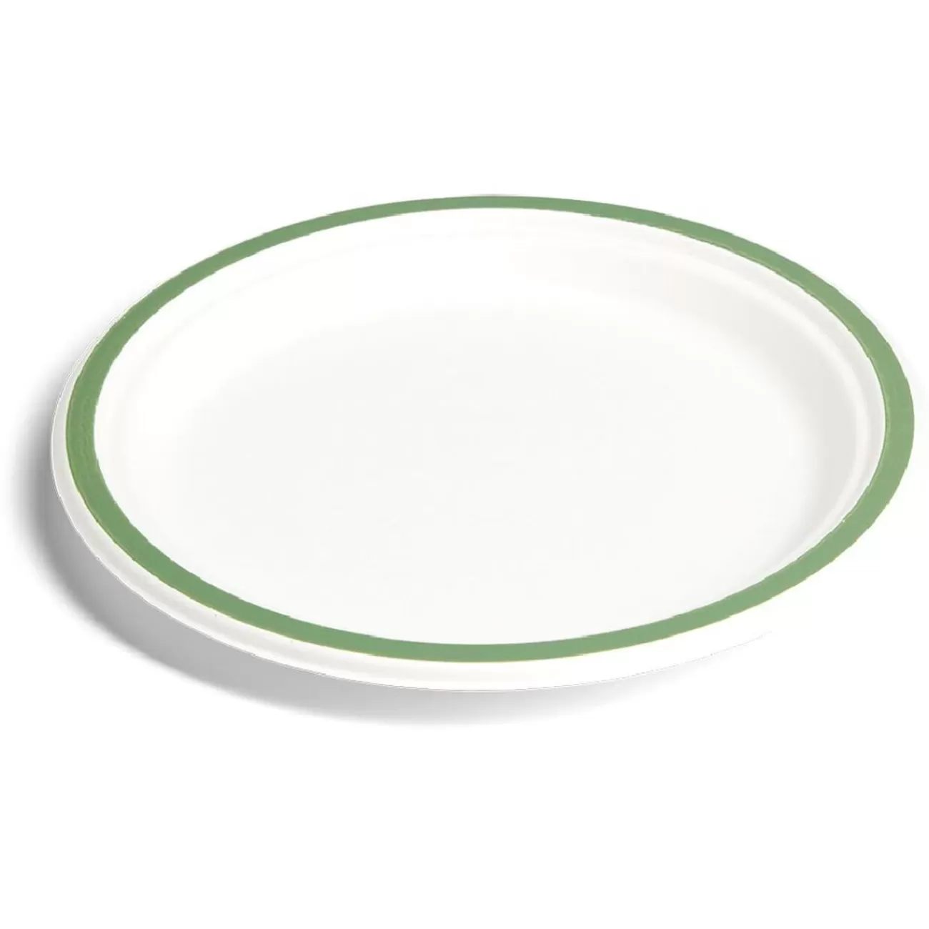 Gifi Lot de 20 assiettes plates fibre canne à sucre Ø22,5cm Best