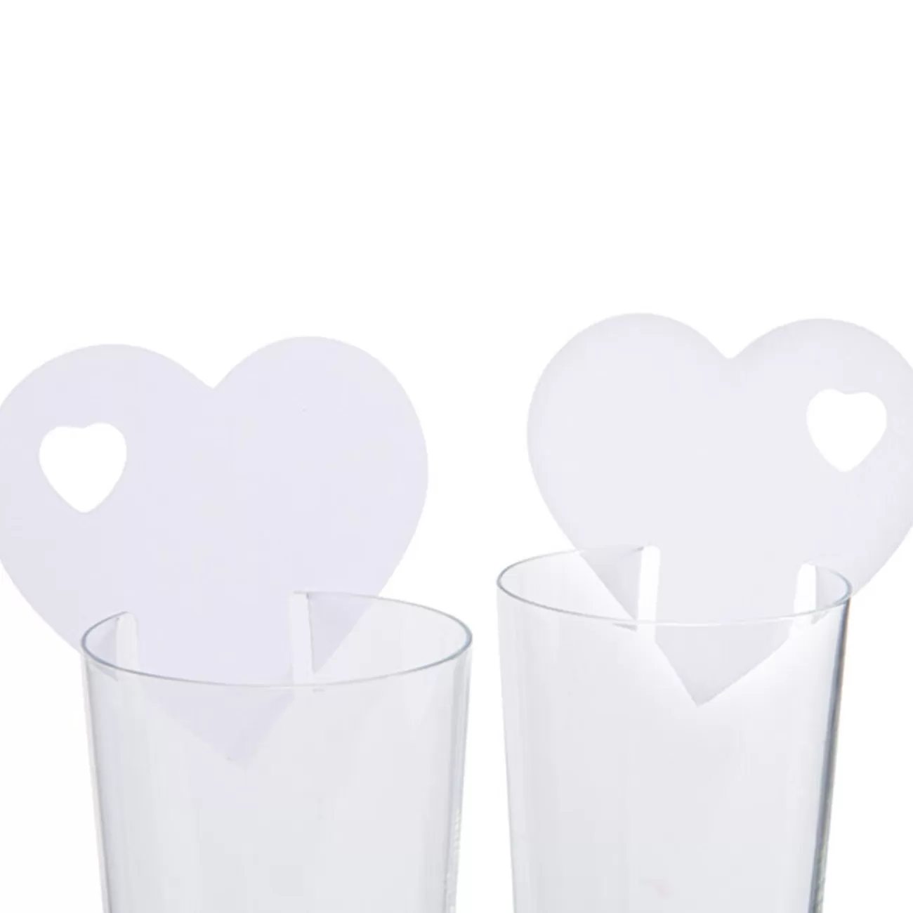 Gifi Marque verre coeur blanc x10 Clearance