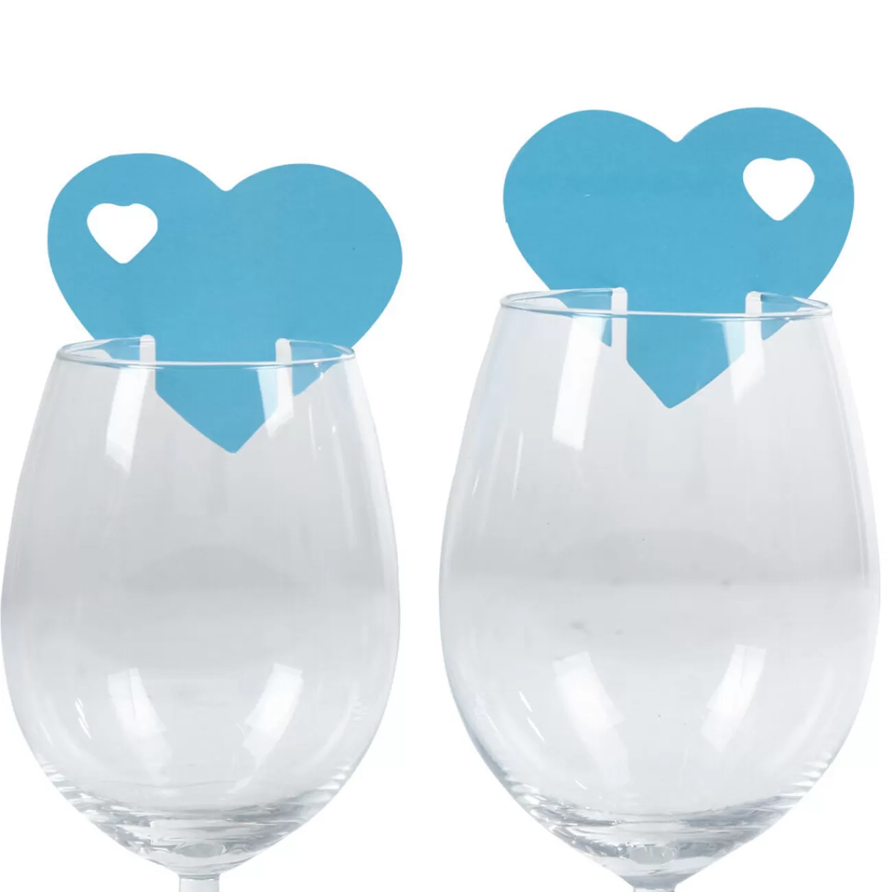 Gifi Marque verre coeur bleu turquoise x10 Discount