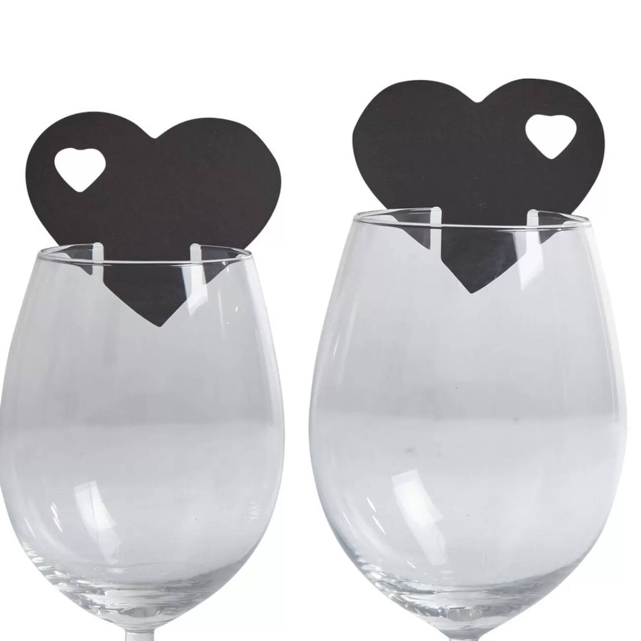 Gifi Marque verre coeur noir x10 Sale