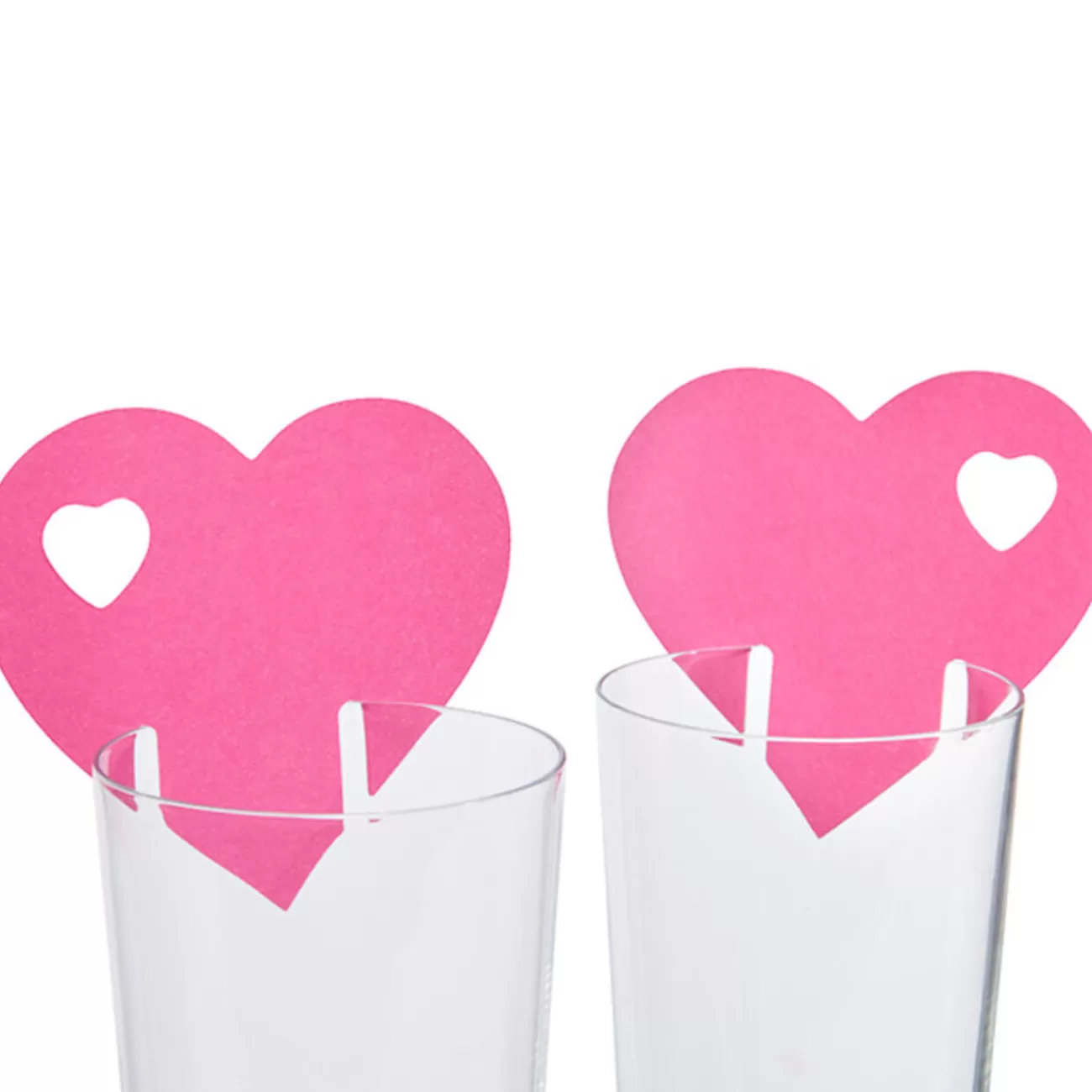 Gifi Marque verre coeur rose fuchsia x10 Outlet