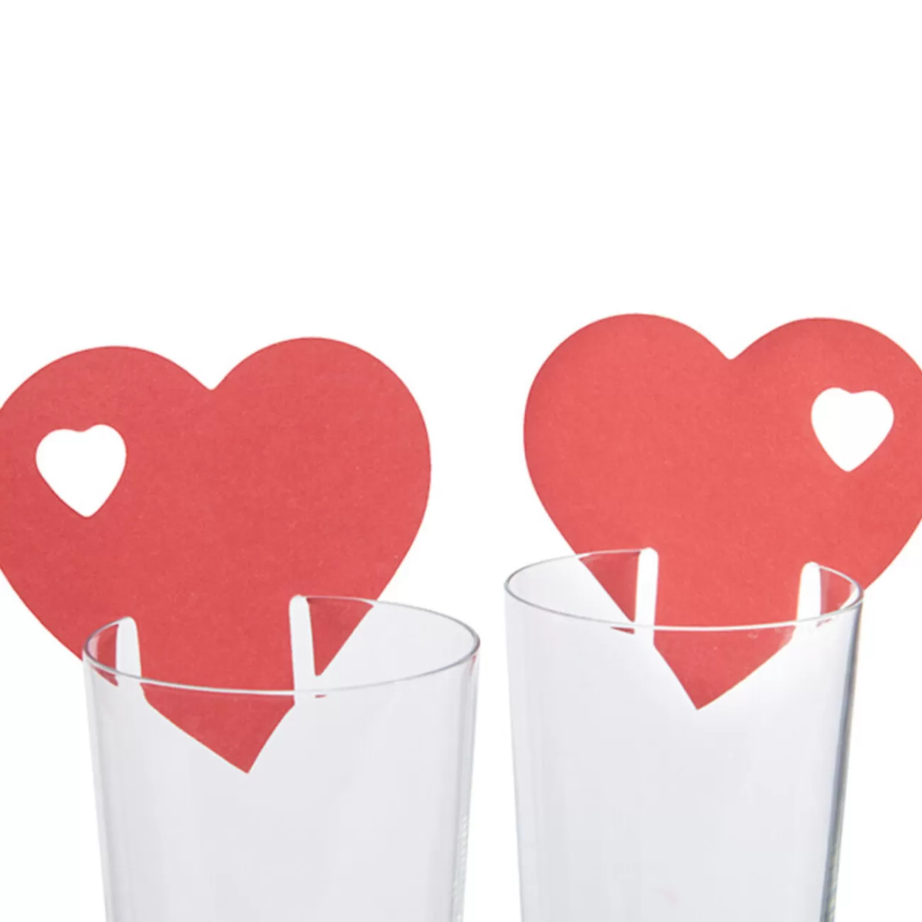 Gifi Marque verre coeur rouge x10 Sale