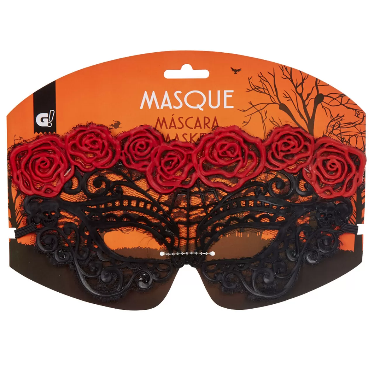 Gifi Masque loup rouge et noir adulte Store