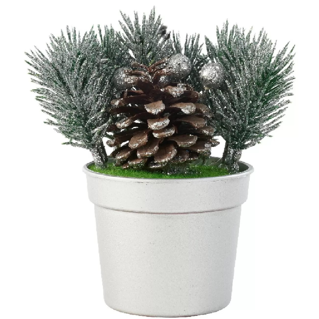 Gifi Mini sapin artificiel en pot argenté Outlet