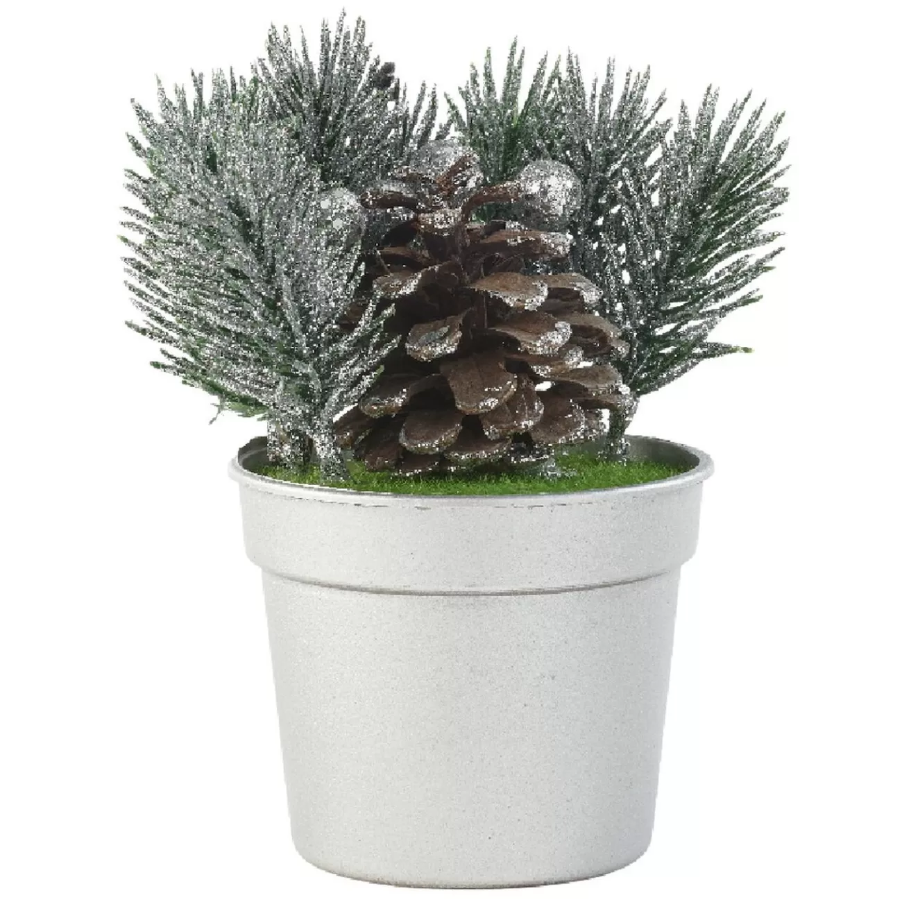 Gifi Mini sapin artificiel en pot argenté Outlet