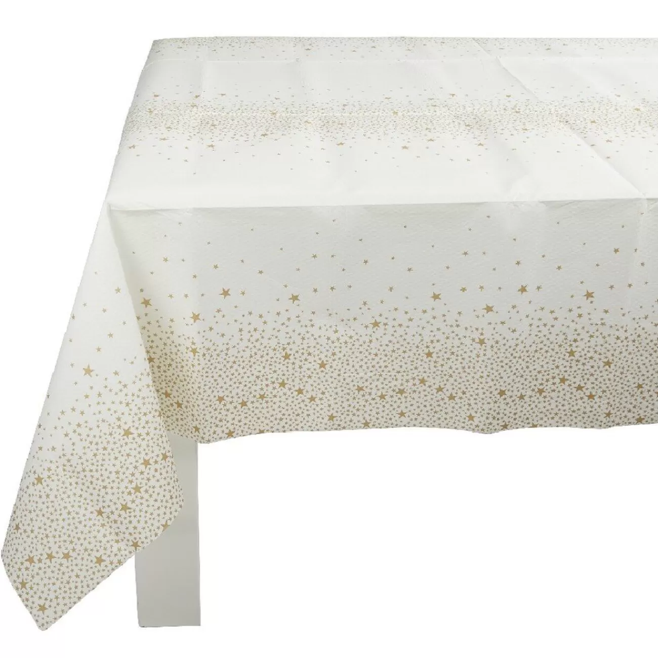 Gifi Nappe de Noël pliée blanche motif étoiles dorées Shop