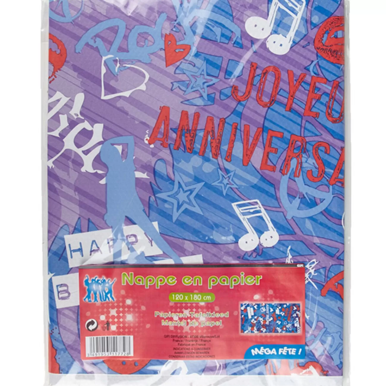 Gifi Nappe en papier anniversaire design rock Online