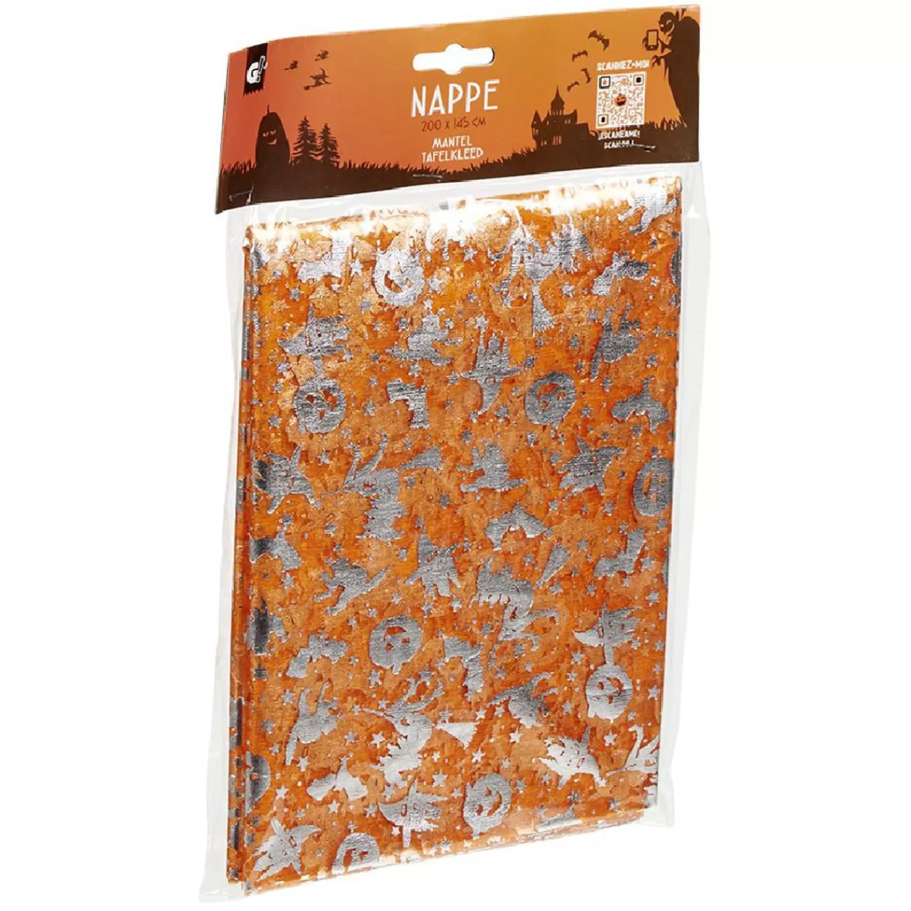 Gifi Nappe rectangulaire motif Halloween L.200 x l.145 cm New