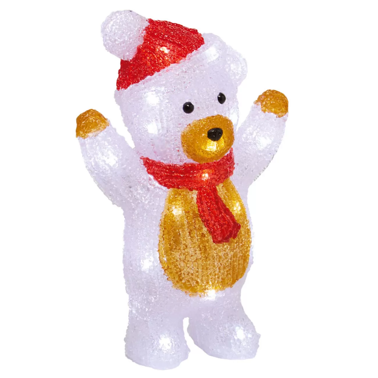 Gifi Ours de Noël lumineux 30 Led H30 cm< Décoration Extérieure De Noël