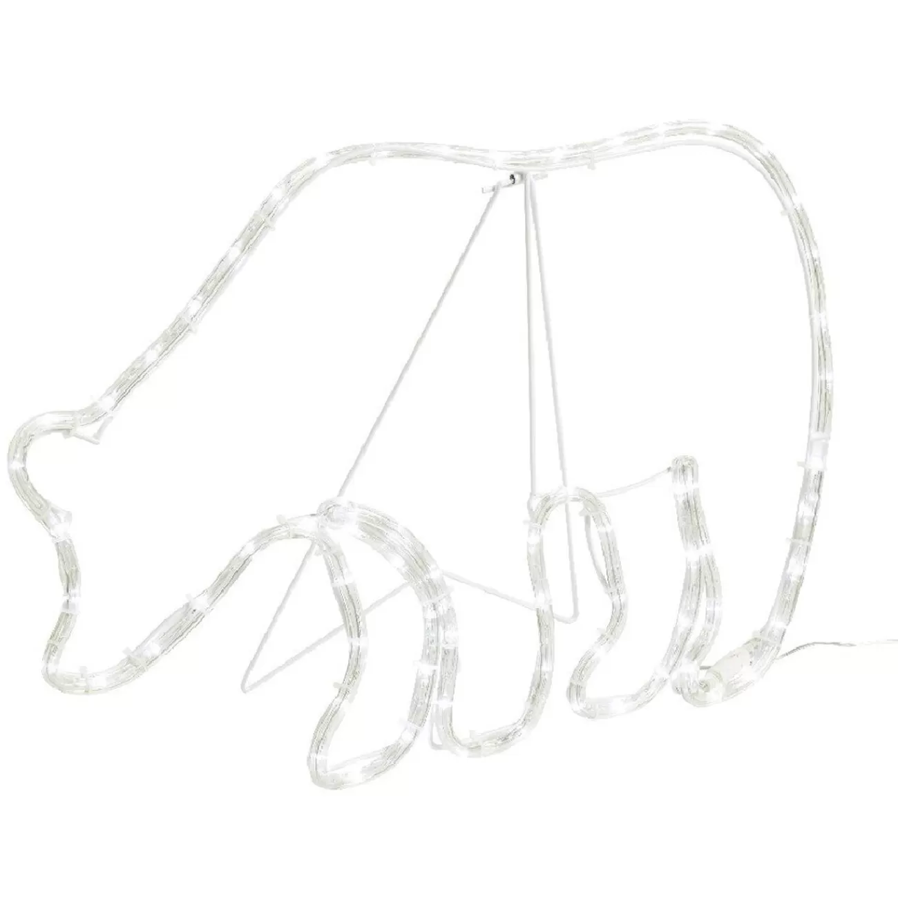 Gifi Ours lumineux 3D blanc XXL 40 cm< Décoration Extérieure De Noël