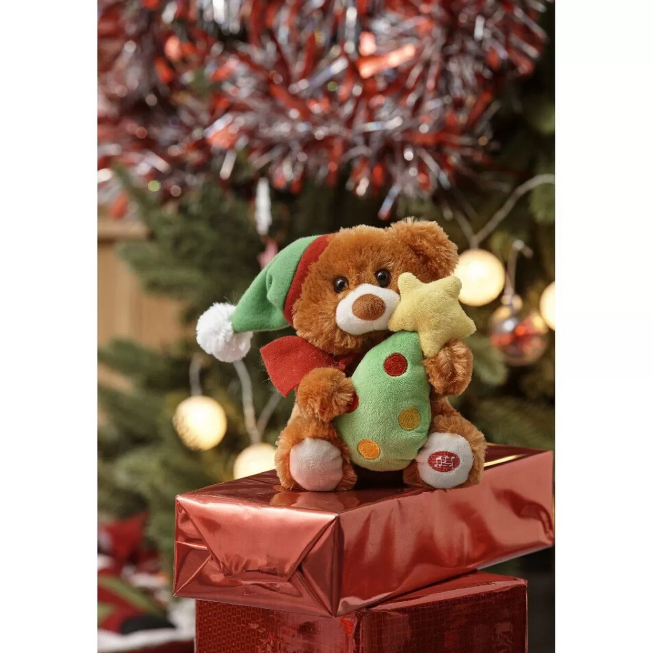 Gifi Ours musical H. 18 cm< Décoration Extérieure De Noël