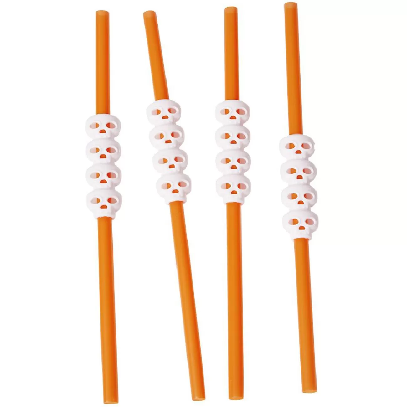 Gifi Paille plastique Halloween décor crâne x4 Clearance