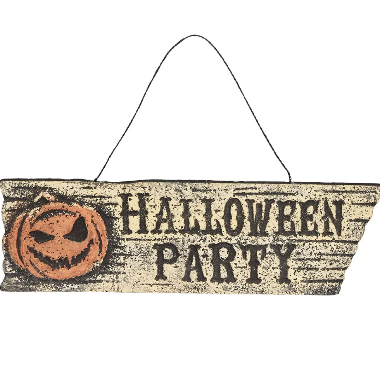 Gifi Pancarte inscription Halloween Party motif citrouille effet vieilli Cheap