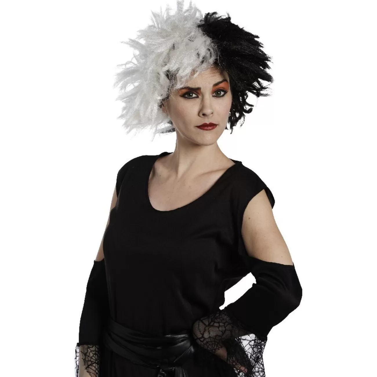 Gifi Perruque noire et blanche Cruella Shop