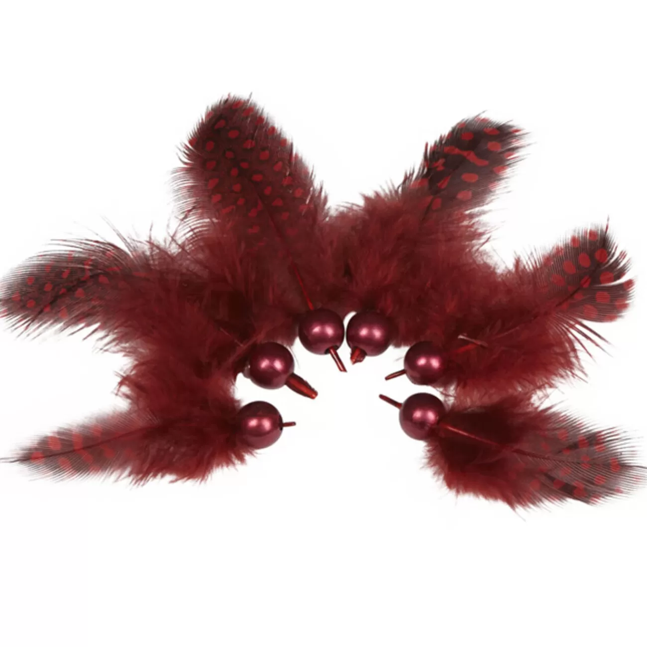 Gifi Plume déco rouge bordeaux x6 Cheap