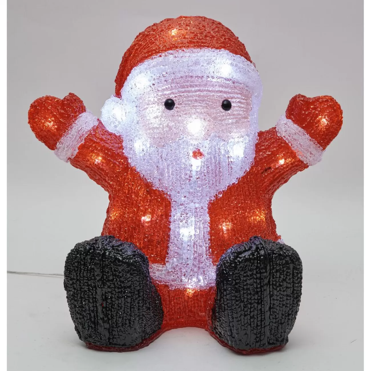 Gifi Père Noël assis lumineux 30 LED rouge et blanc< Décoration Extérieure De Noël