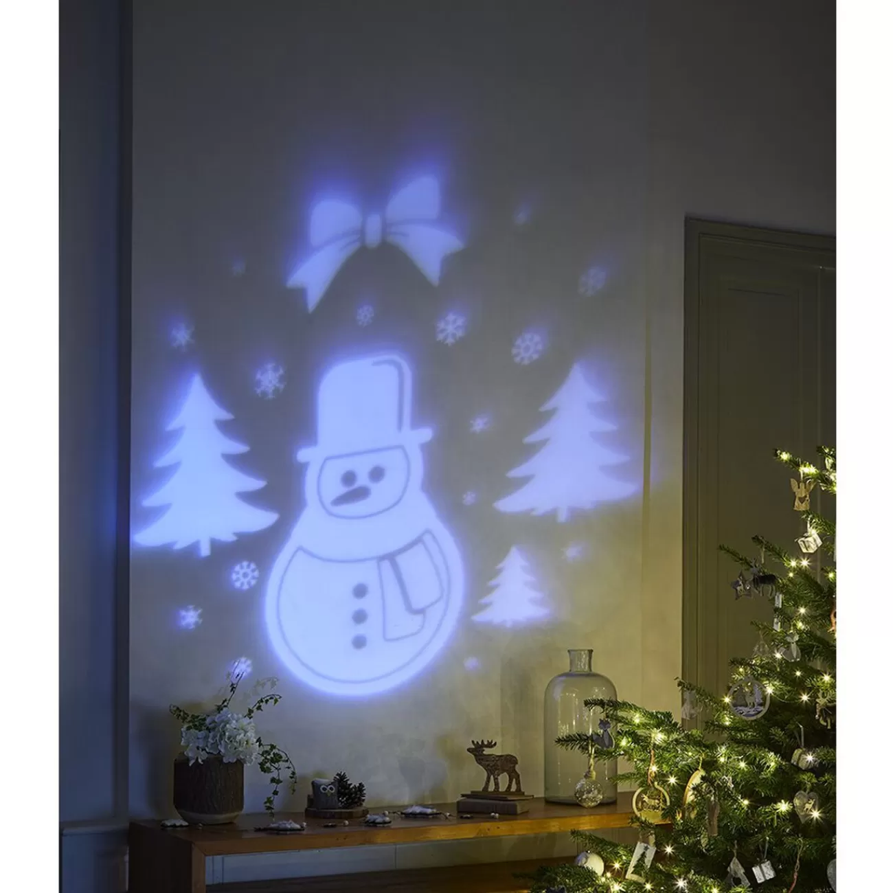 Gifi Projecteur intérieur LED Noël motifs animés< Décoration Extérieure De Noël