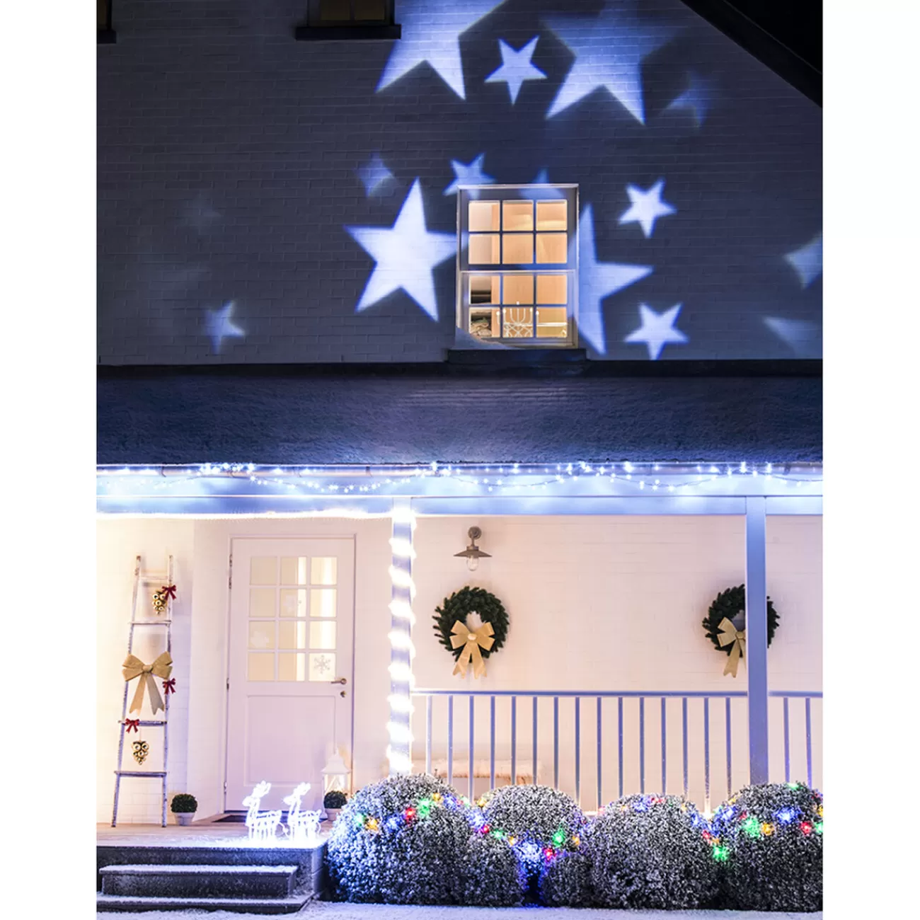 Gifi Projecteur LED animé 4 motifs étoiles points extérieur< Décoration Extérieure De Noël