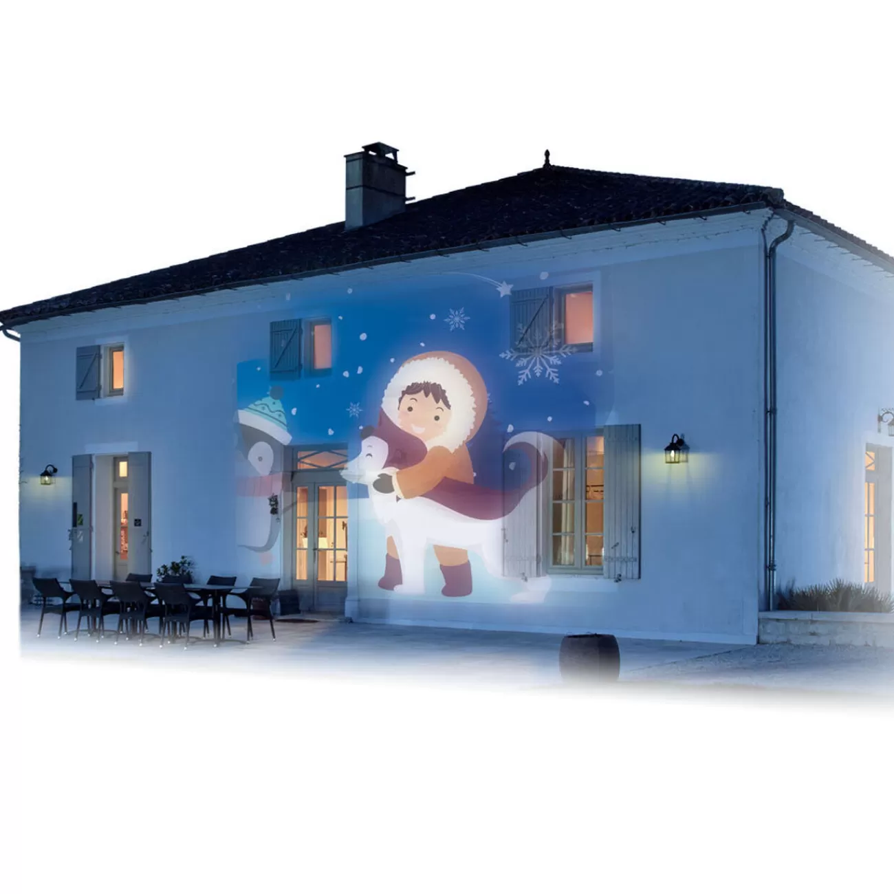 Gifi Projecteur LED extérieur animé et musical thème hiver Noël< Décoration Extérieure De Noël