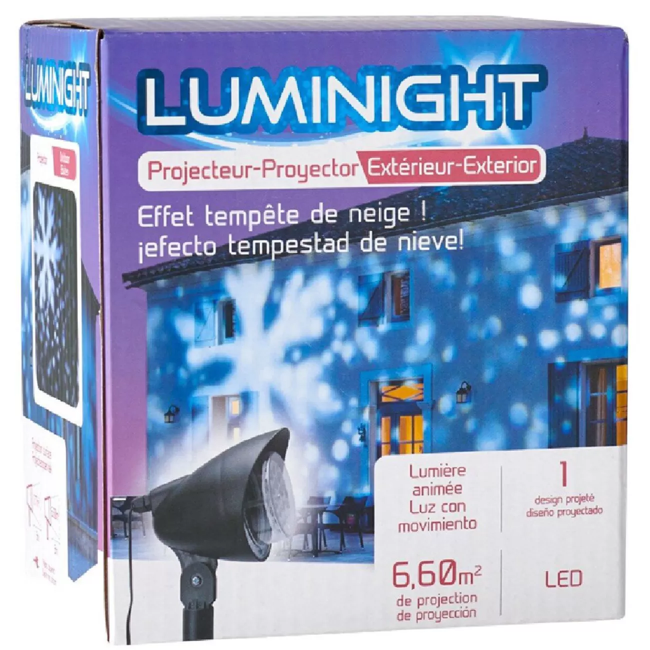 Gifi Projecteur tempête de neige extérieur 4 LED< Décoration Extérieure De Noël