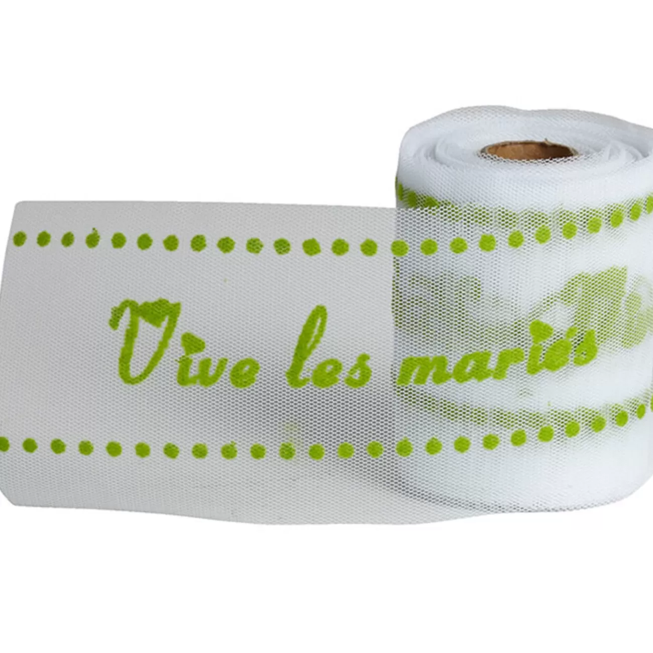 Gifi Rouleau de tulle vive les mariés blanc vert anis Best Sale