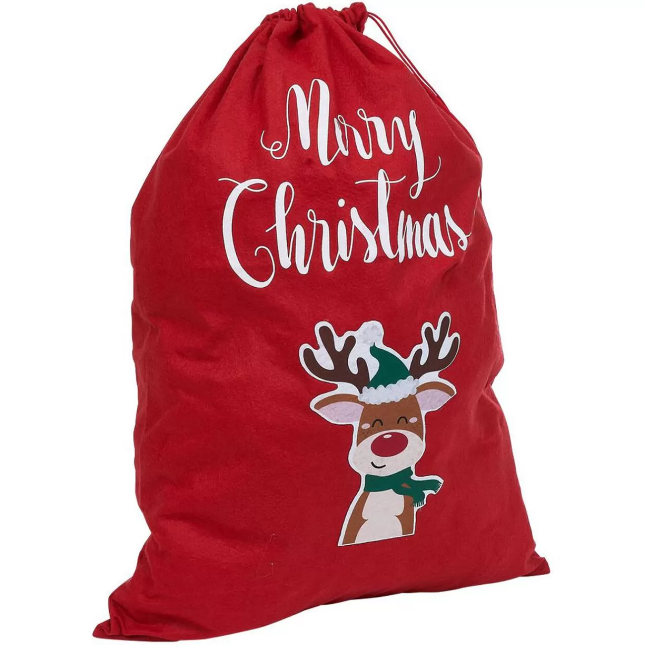 Gifi Sac cadeau hotte en feutrine rouge motif Noël Store