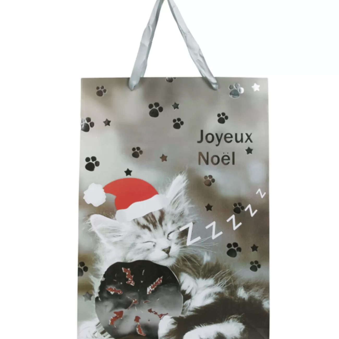 Gifi Sac cadeau Noël motif chat< Loisirs Créatifs Et Emballage Cadeau