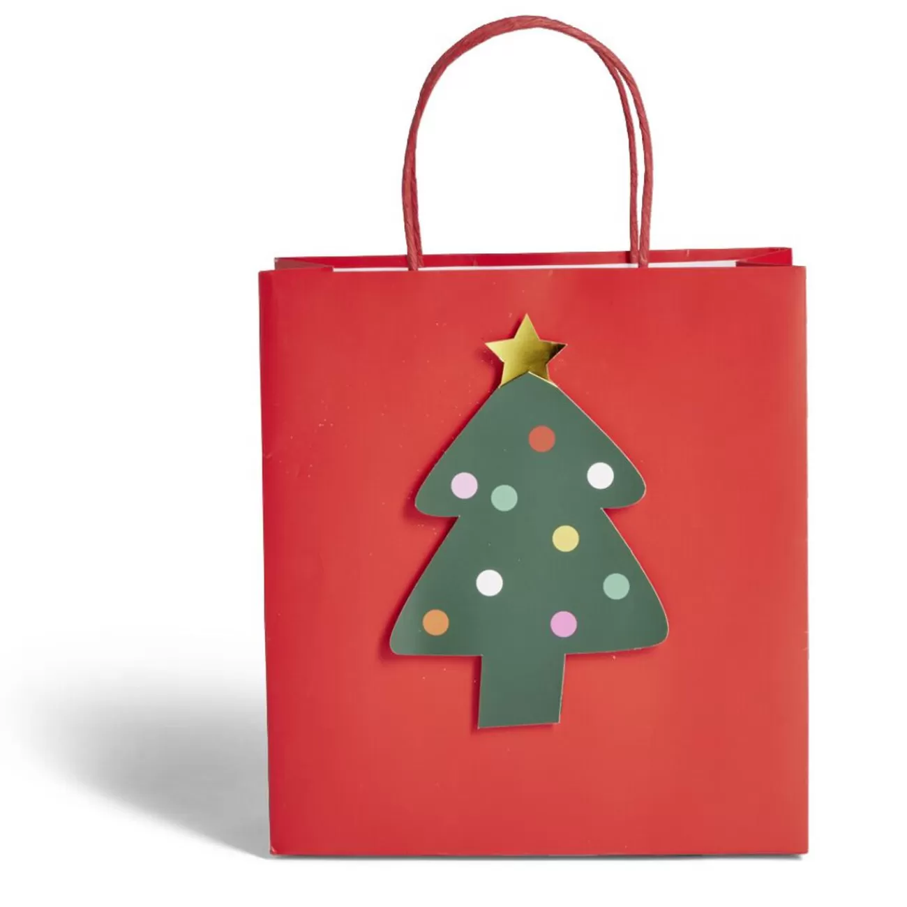 Gifi Sac cadeau Noël rouge motif sapin 24xH25cm< Loisirs Créatifs Et Emballage Cadeau