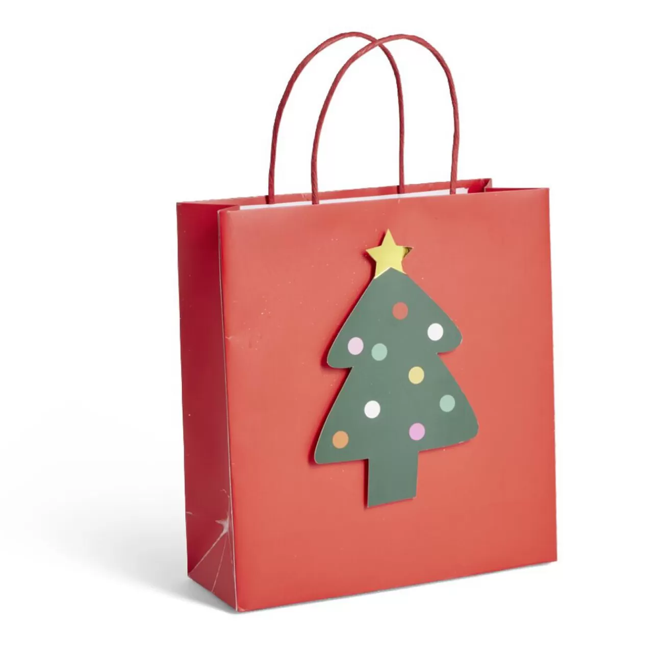 Gifi Sac cadeau Noël rouge motif sapin 24xH25cm< Loisirs Créatifs Et Emballage Cadeau