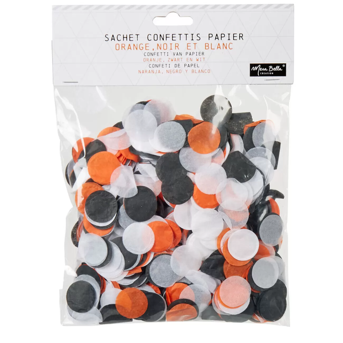 Gifi Sachet de confettis Halloween noir orange blanc Discount