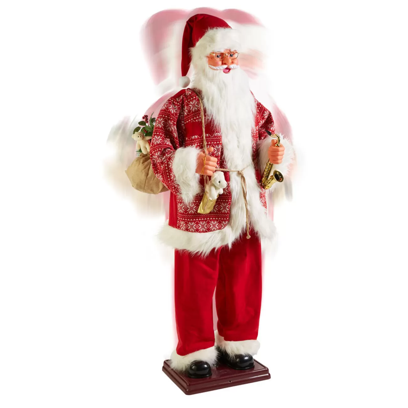 Gifi Santa animé et musical h.180 cm XXL< Décoration Intérieure De Noël