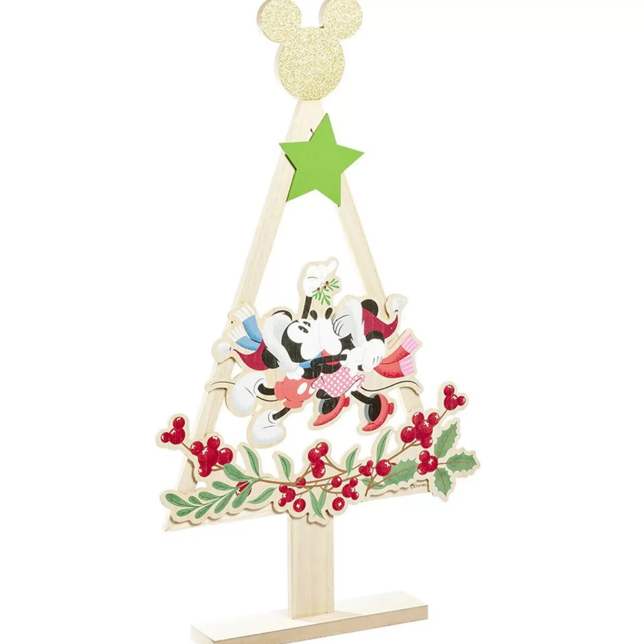 Gifi Sapin à poser en bois Mickey et Minnie H68,5cm< Décoration Intérieure De Noël