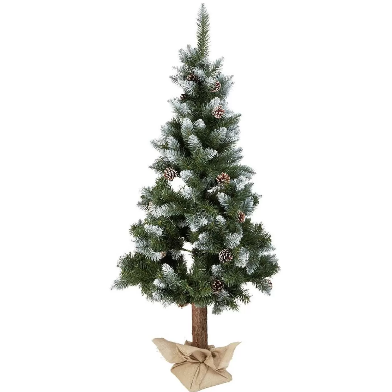 Gifi Sapin artificiel enneigé tronc aspect bois sac jute Ø72xH150cm Shop