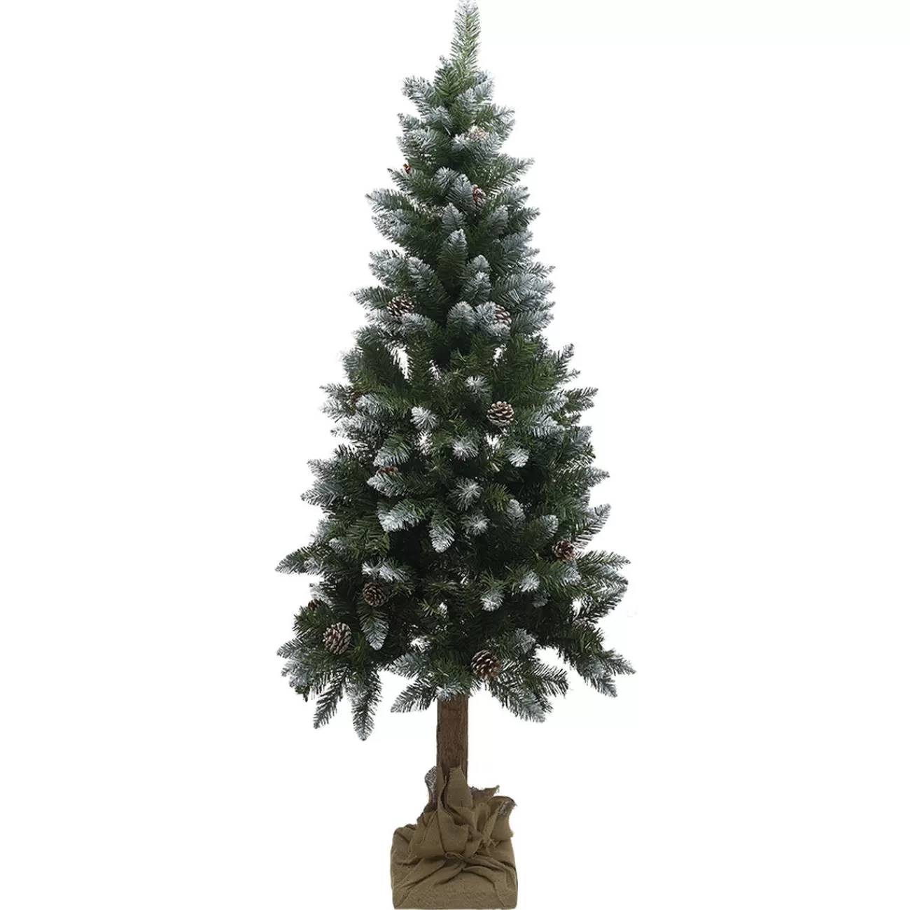 Gifi Sapin artificiel enneigé tronc aspect bois sac jute Ø90xH180cm Best Sale