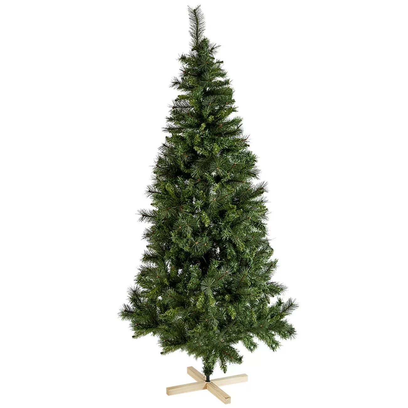 Gifi Sapin artificiel vert pied en bois 730 branches Ø108xH210cm Flash Sale