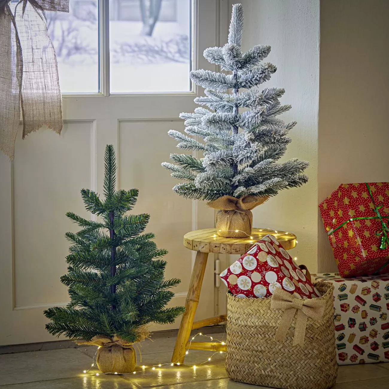 Gifi Sapin de Noël artificiel avec base en jute Ø38xH60cm Best Sale