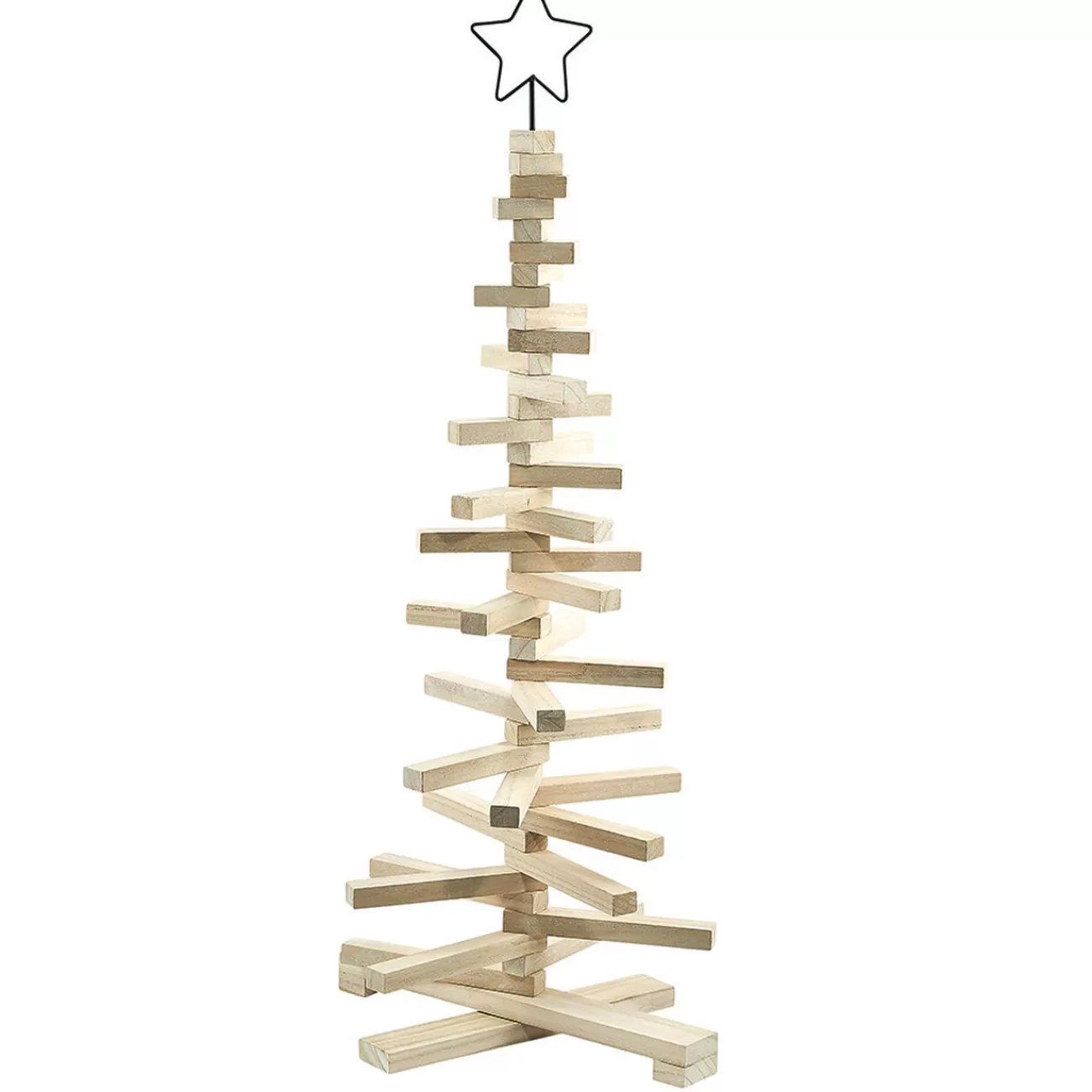 Gifi Sapin de Noël en bois amovible h 113 cm Discount