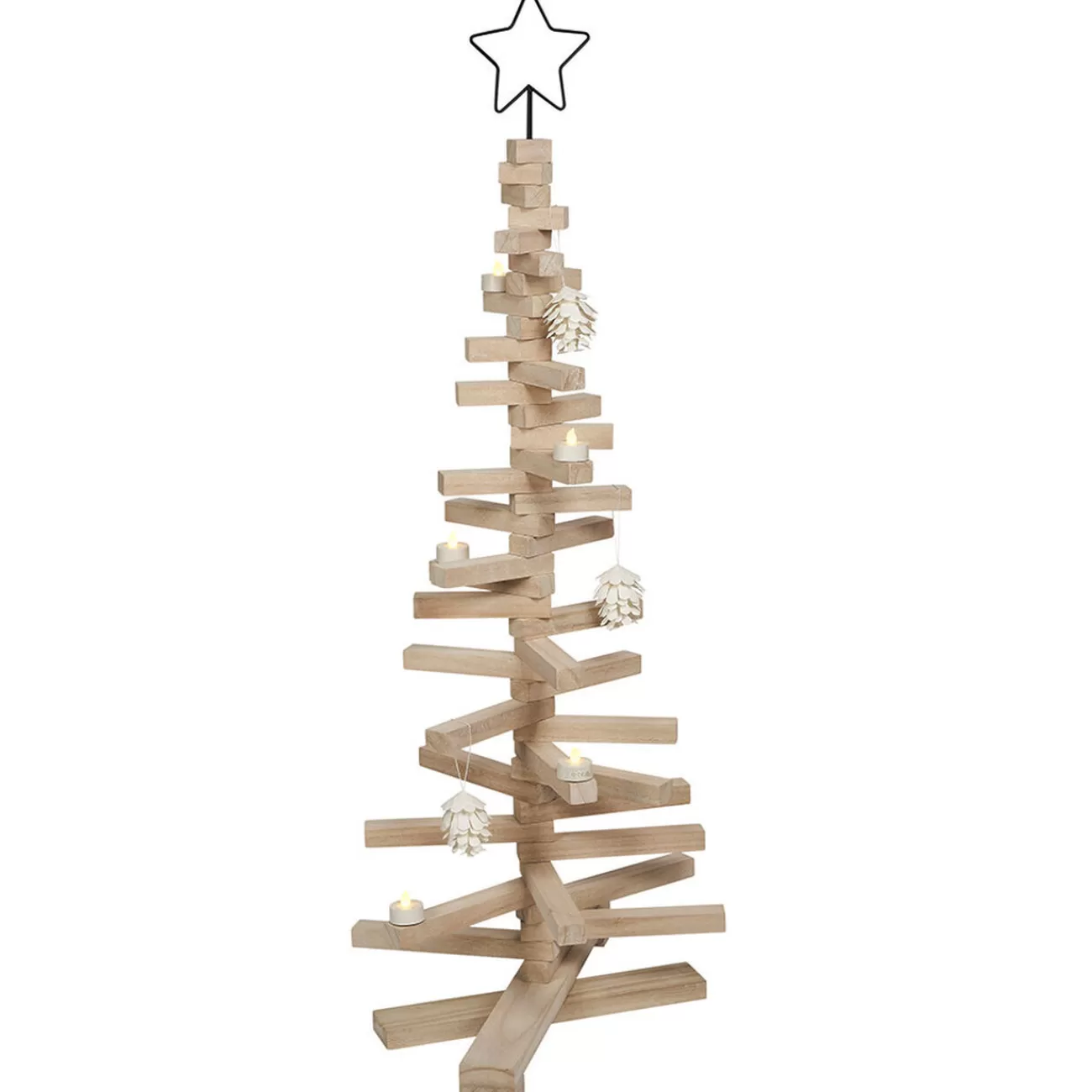 Gifi Sapin de Noël en bois amovible h 113 cm Discount