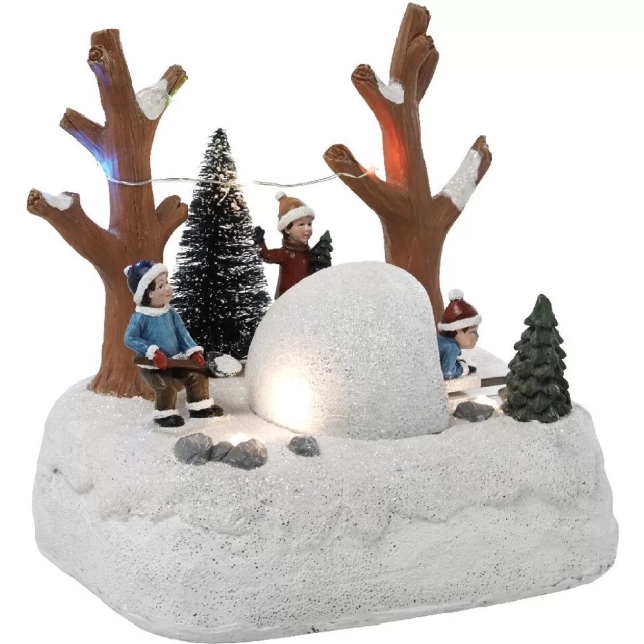 Gifi Scène lumineuse déco enfants dans la neige< Décoration Extérieure De Noël