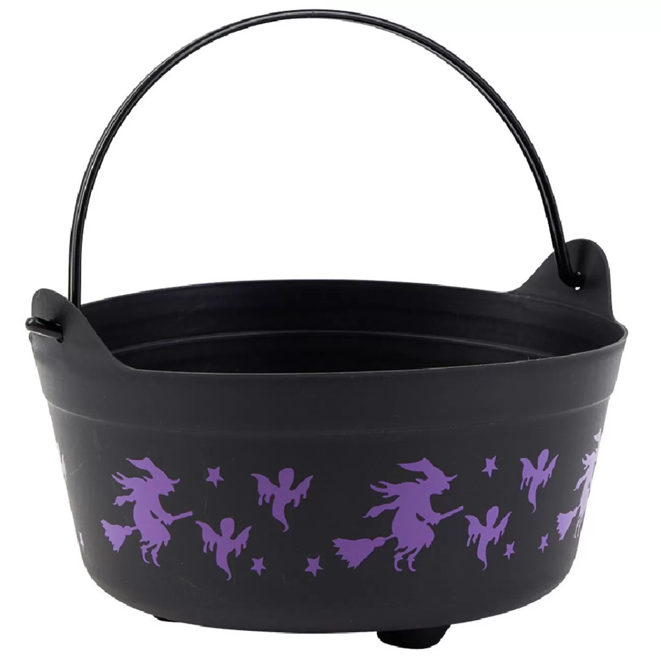 Gifi Seau à bonbons Halloween motif sorcière noir et violet Fashion