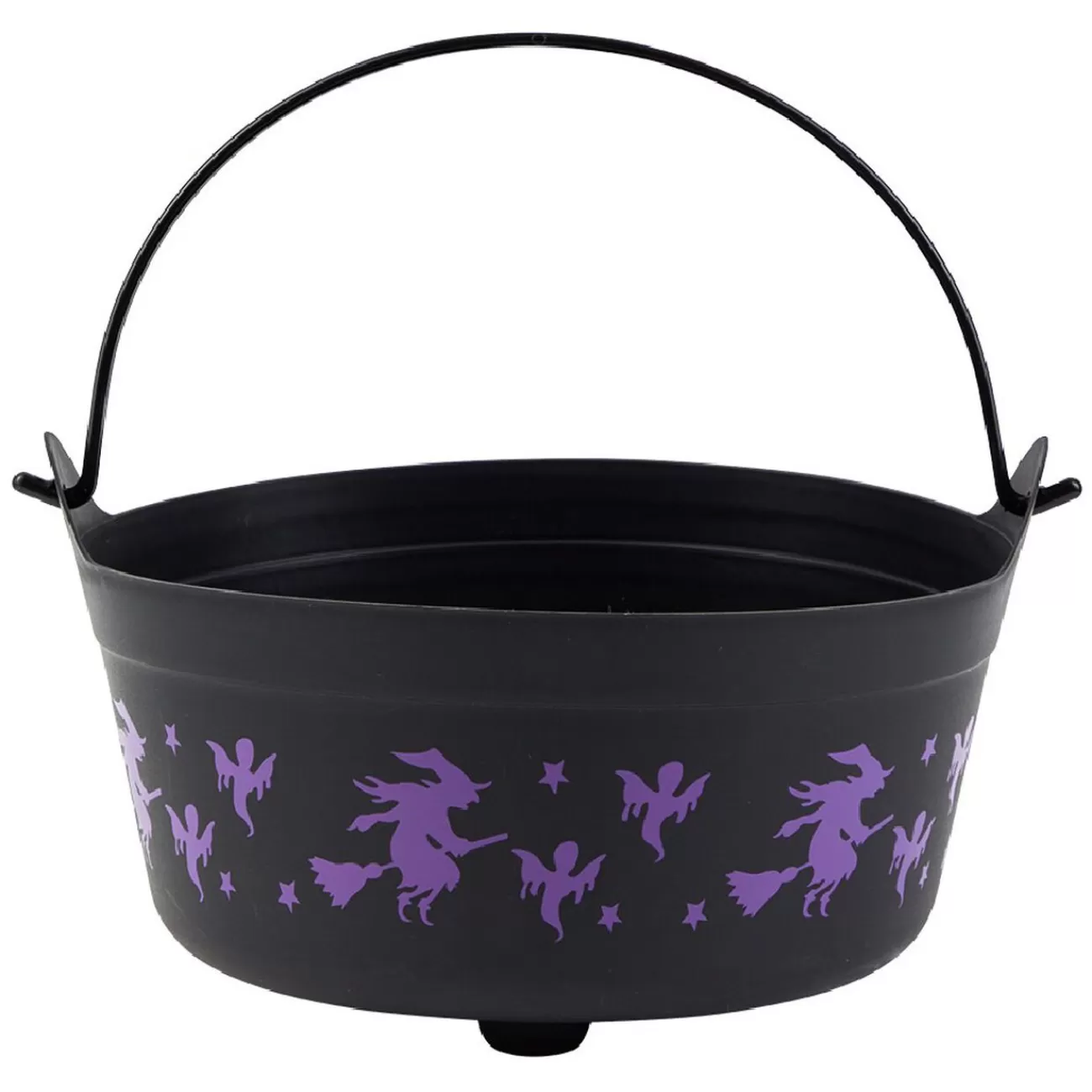 Gifi Seau à bonbons Halloween motif sorcière noir et violet Fashion