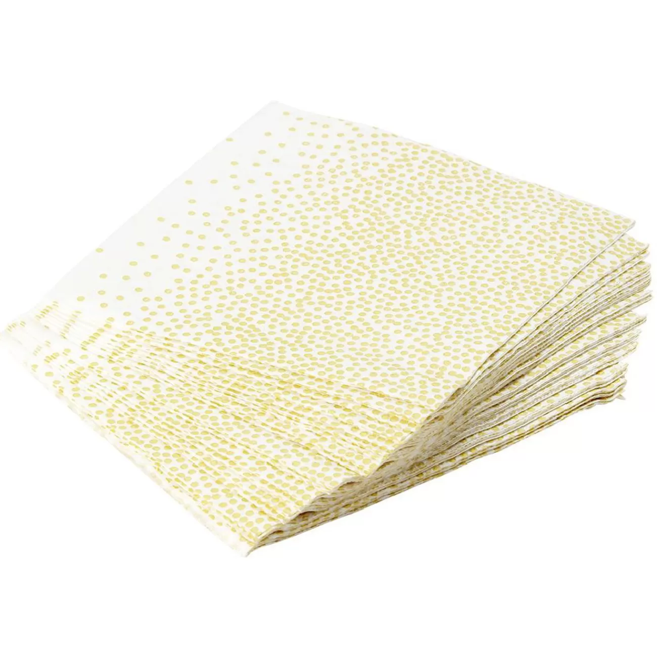 Gifi Serviette en papier blanc motif pois doré x20 Discount