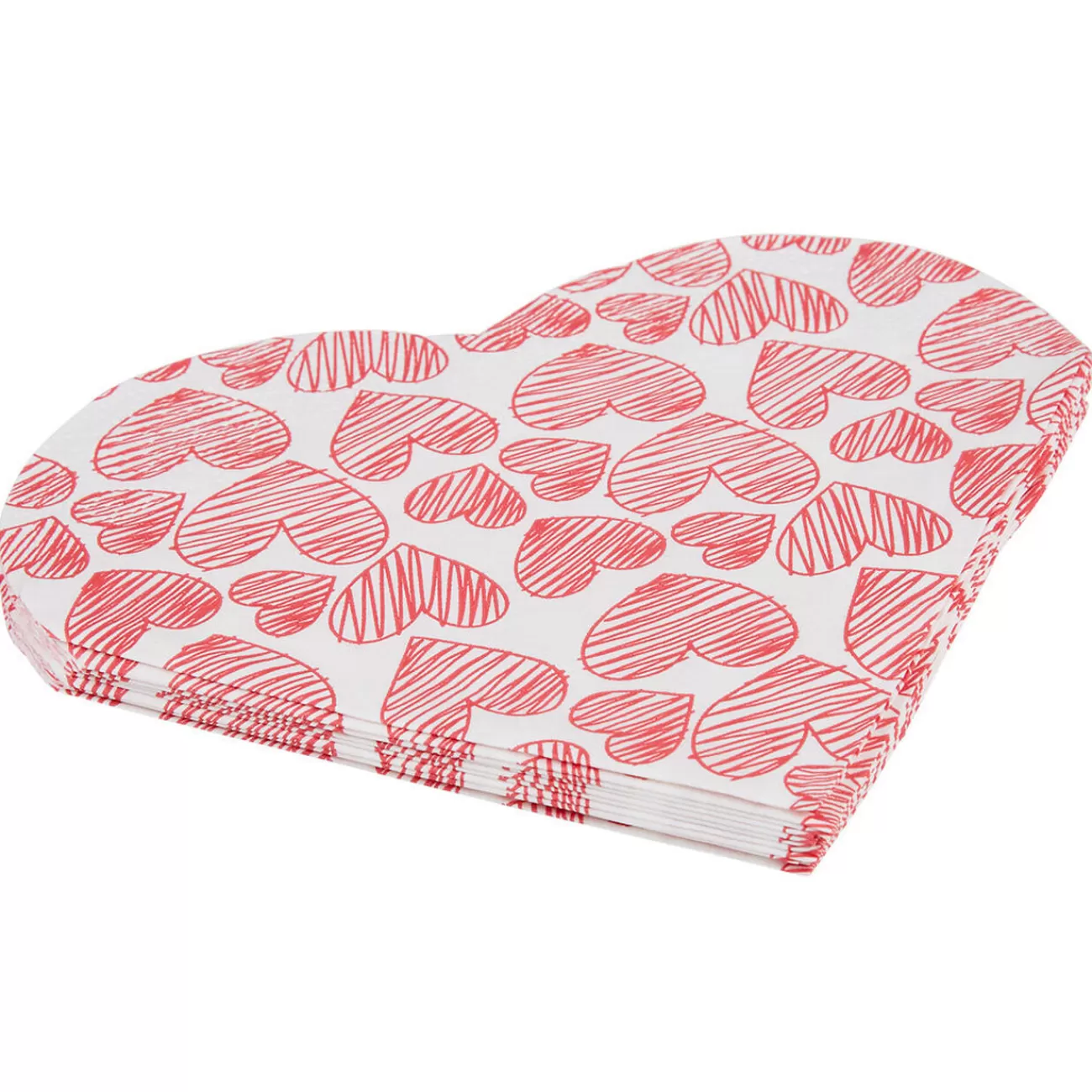 Gifi Serviette en papier coeur rouge et blanc x12 Shop