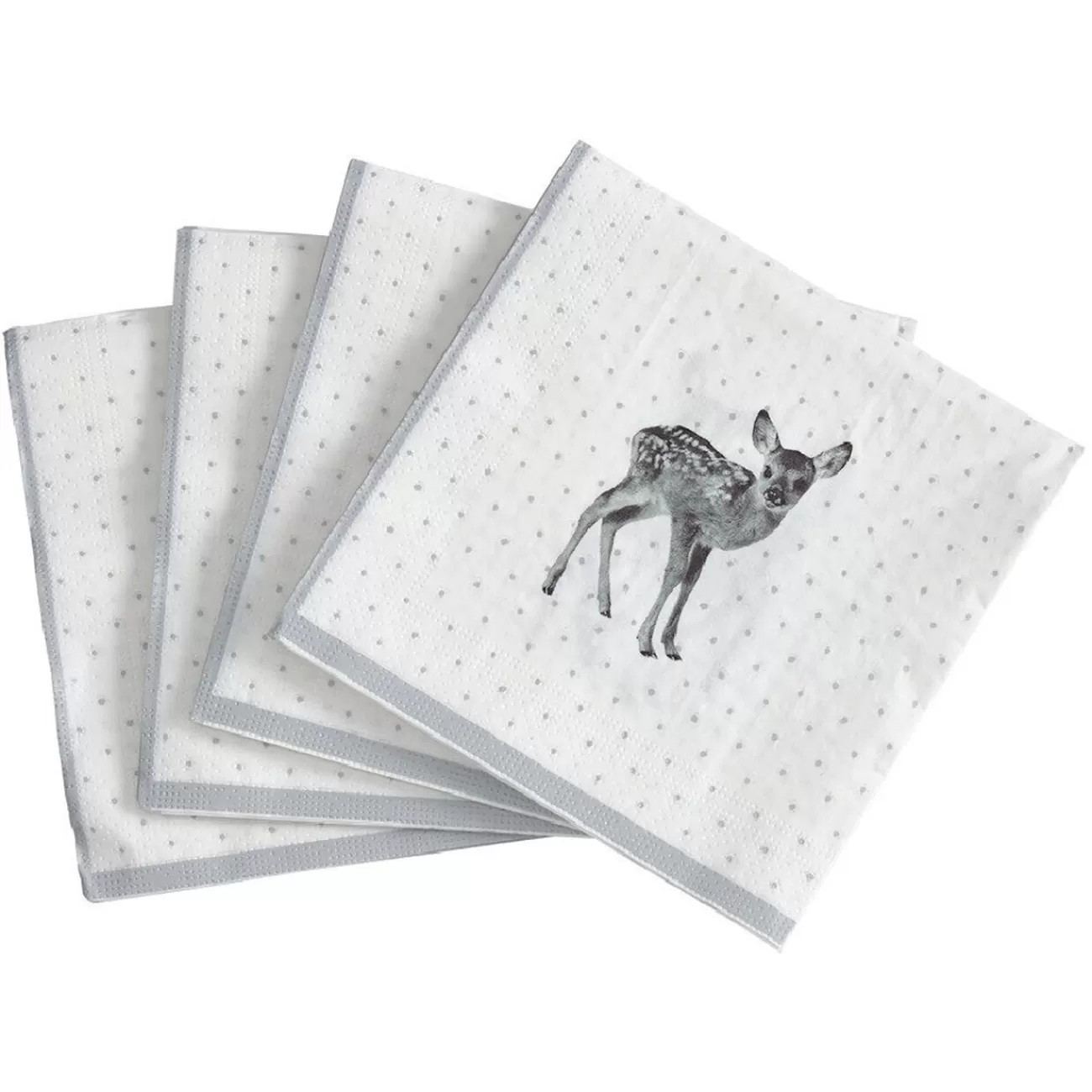 Gifi Serviette en papier imprimé bambi gris blanc x20 Online