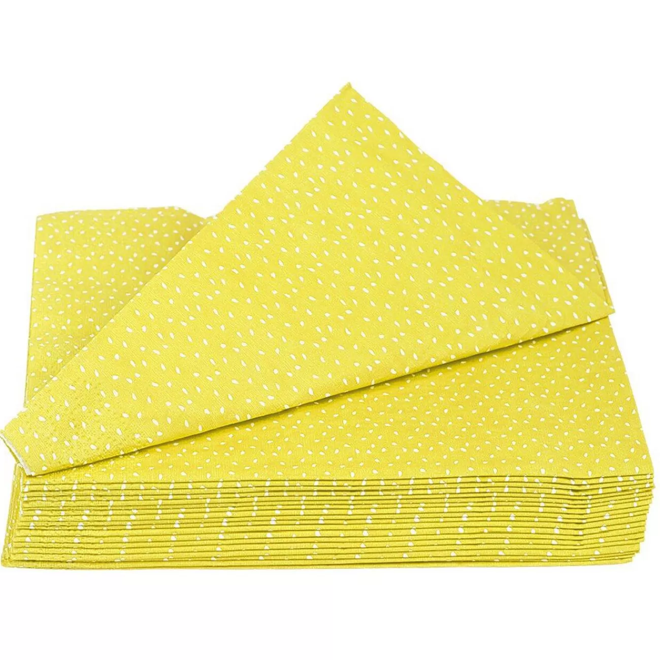 Gifi Serviette en papier jaune motif confettis blanc x 20 Online