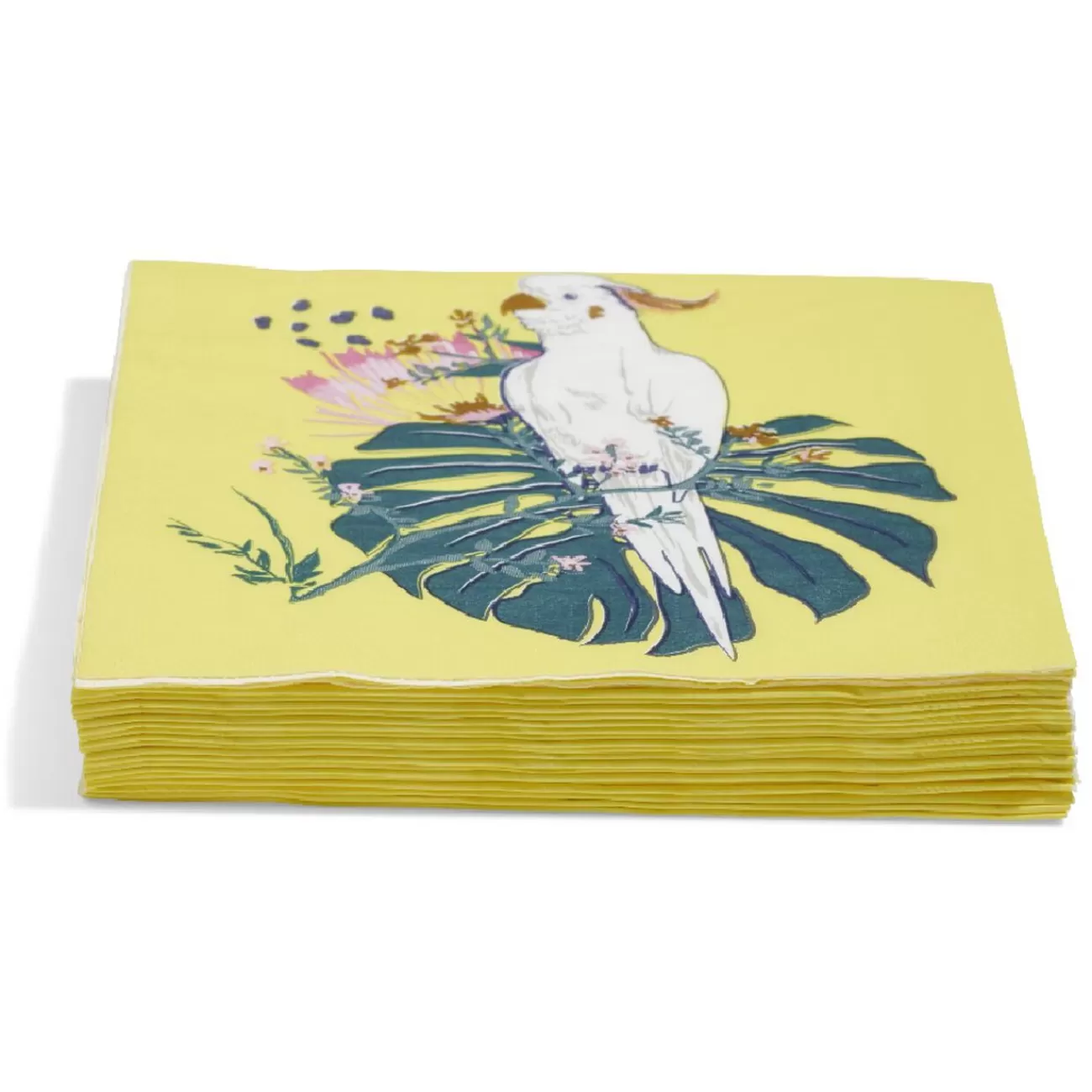 Gifi Serviette en papier motif oiseau tropical jaune vert x20 Flash Sale