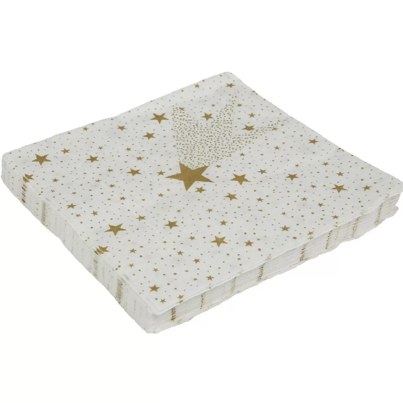 Gifi Serviette en papier motif étoiles dorées x20 Cheap