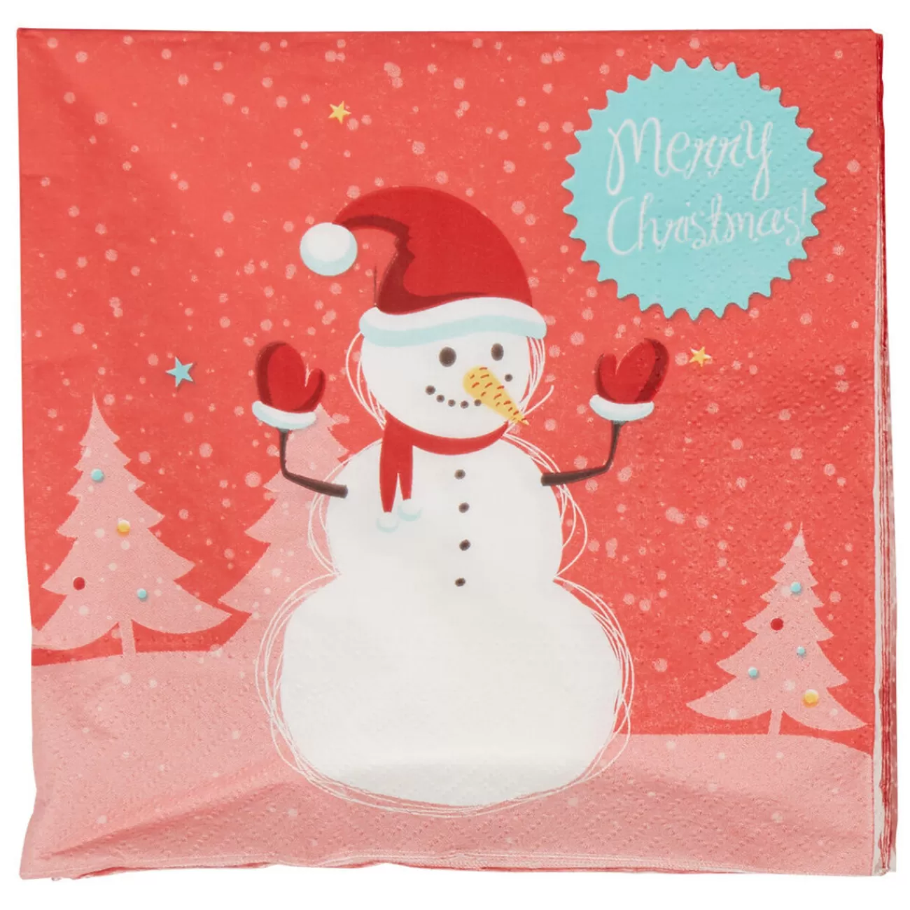 Gifi Serviette jetable rouge design bonhomme de neige x20 Discount