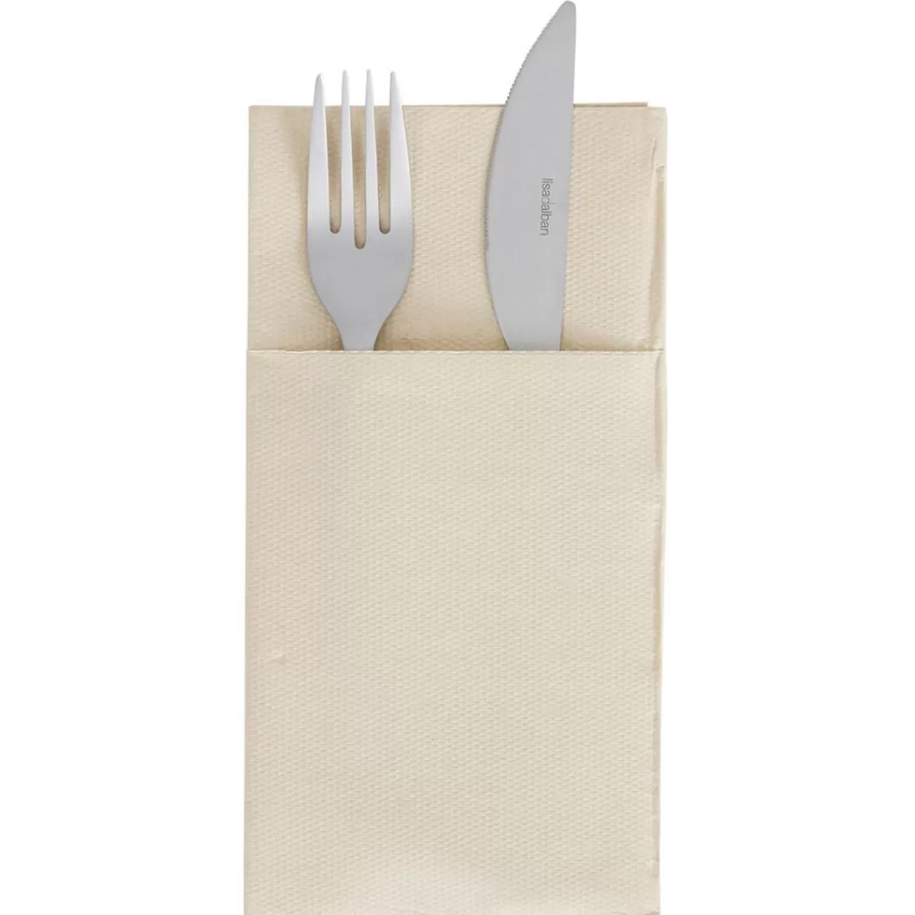 Gifi Serviette range couverts 40cm beige x20 New