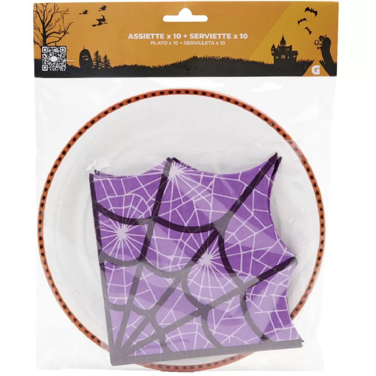 Gifi Set jetable Halloween serviette x10 et assiette x10 Flash Sale